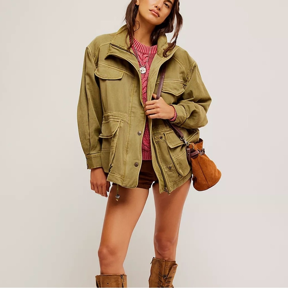 We The Free Green Arya Utility Jacket